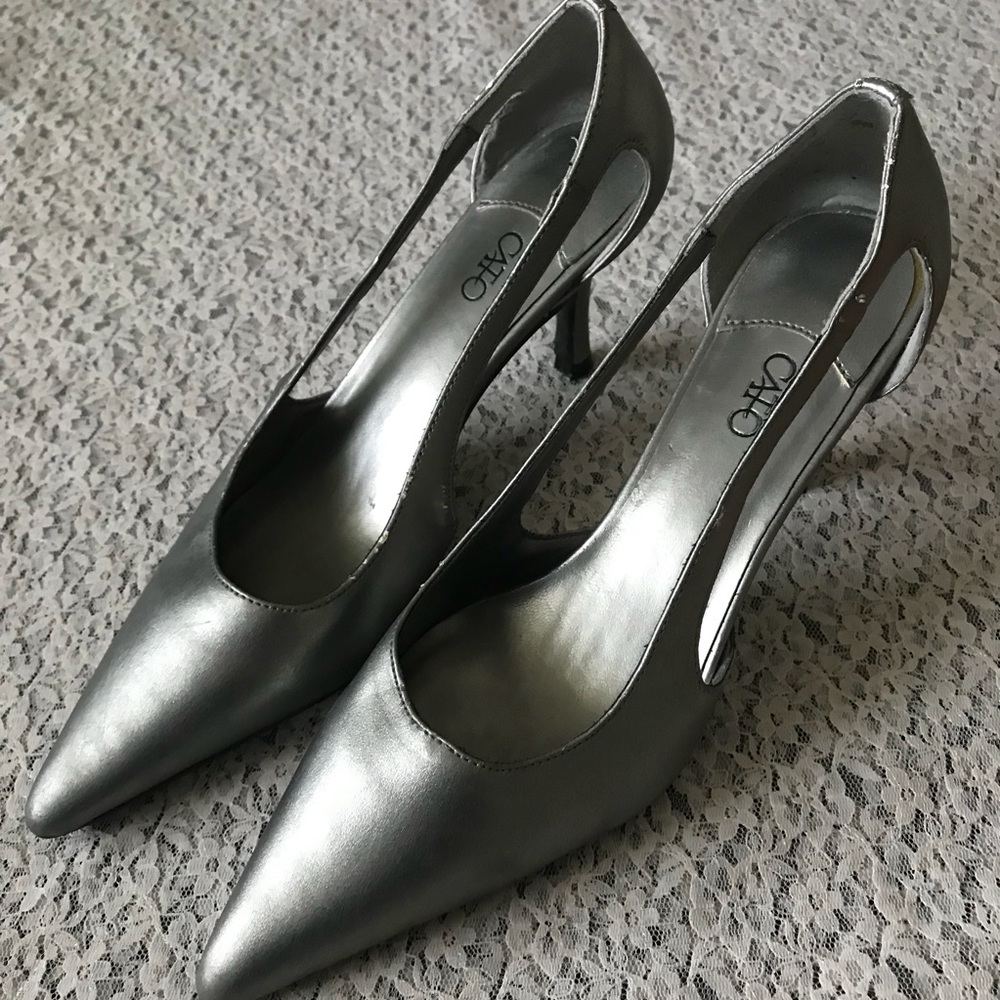 Silver Metallic Heels